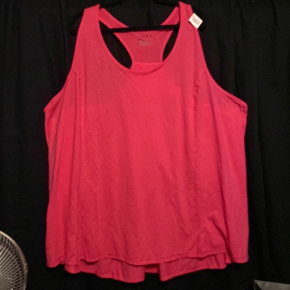LIVI Tank Pink Plus Size 38/40 Racerback Decorative Crossed Back NWT